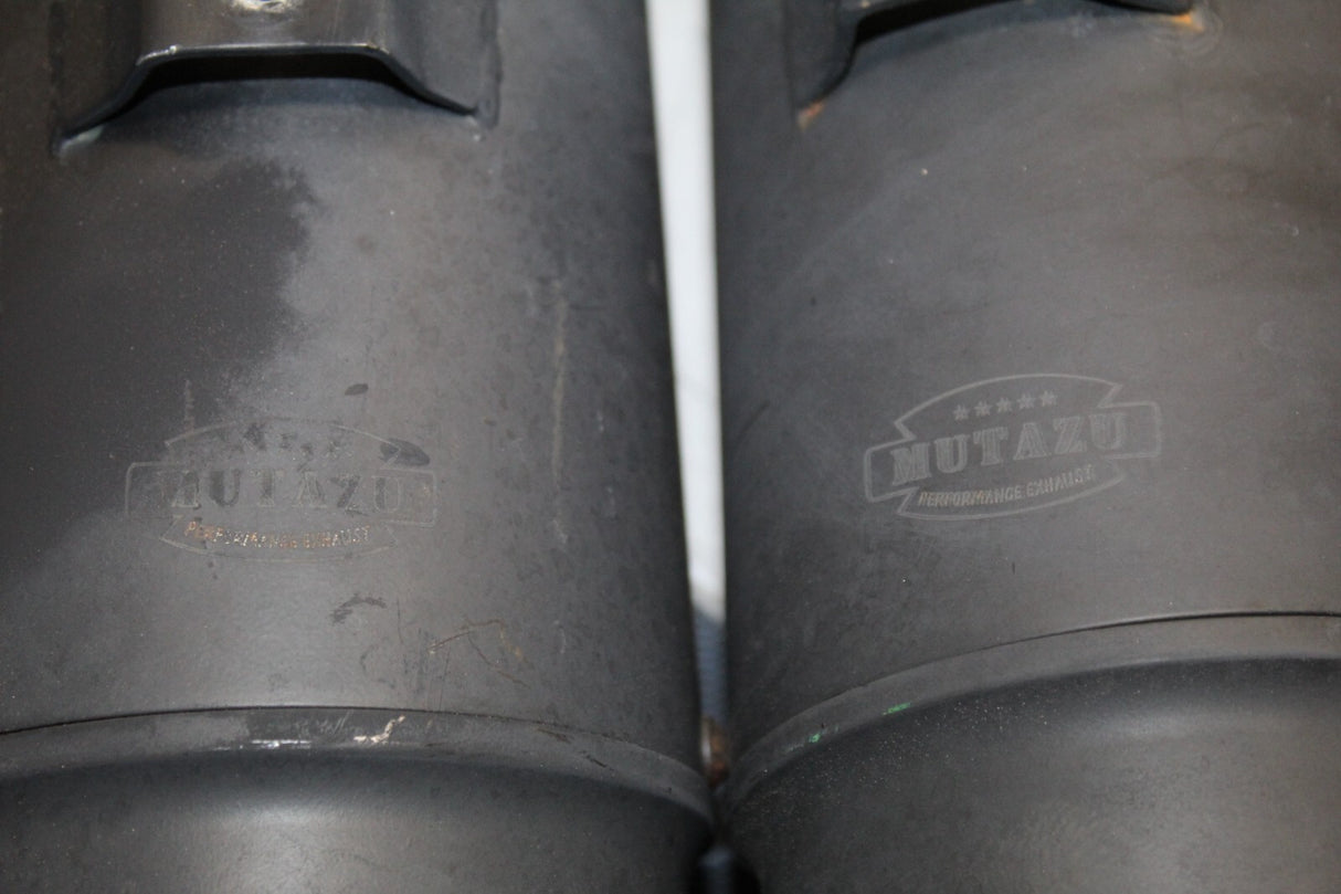 MUTAZU Black Slip-On Mufflers Exhaust Harley Touring