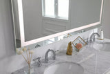 Elegant Lighting MRE14260 Helios 60" W X 42" H Modern Rectangular - Glossy White