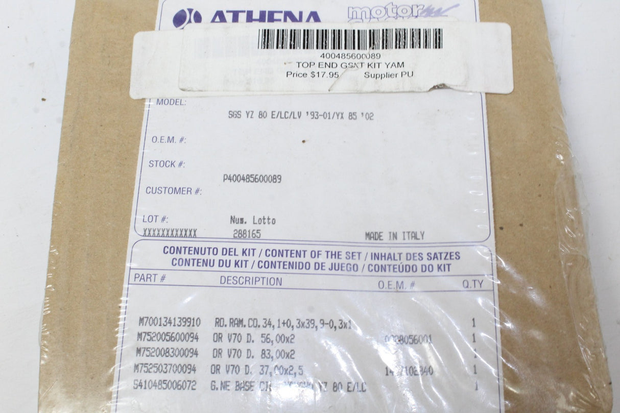 Athena Top End Gasket KIT P400485600089