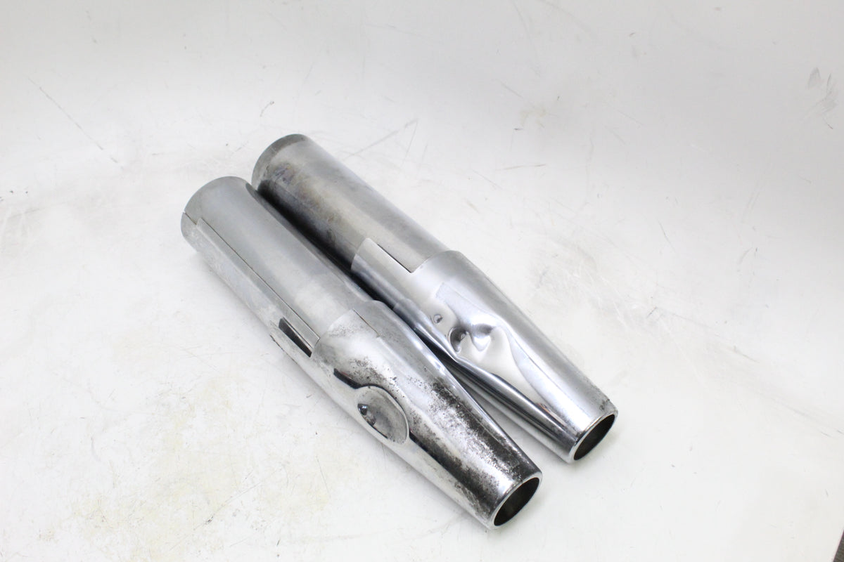 2007 YAMAHA XVS650 V STAR 650 OEM FRONT FORK CHROME COVER SHROUD SET