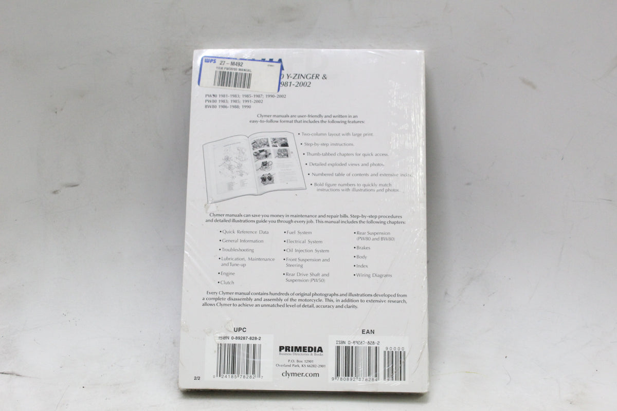 1981-2002 Yamaha PW50 PW80 BW80 Clymer Service Repair Manual