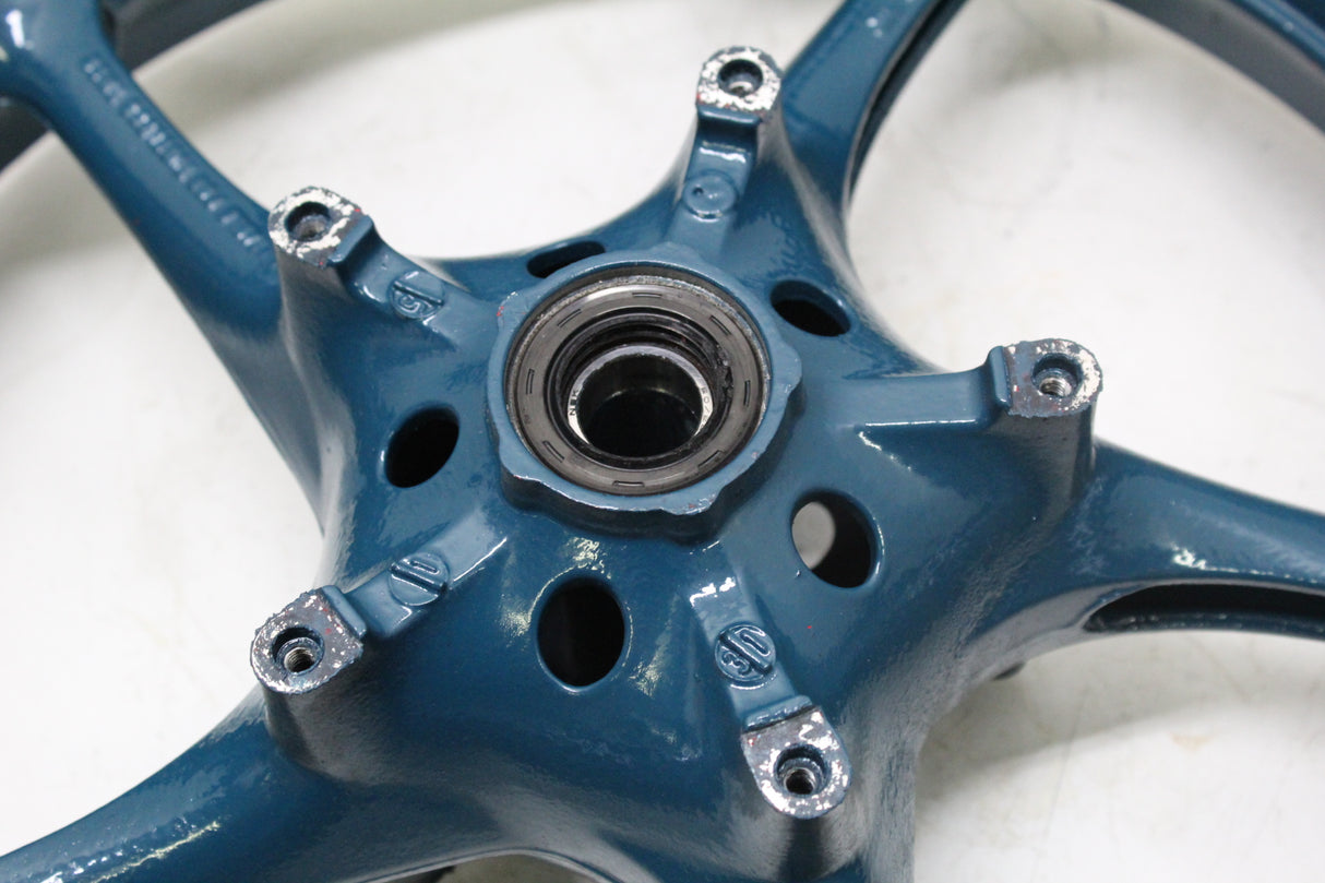 2005 YAMAHA YZF R6 OEM FRONT WHEEL RIM 17X3.50 BLUE