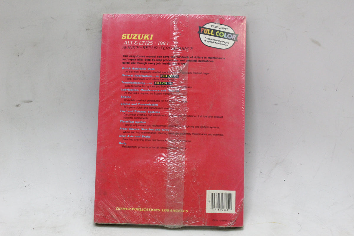 1983 Suzuki ALT125 LT125 Clymer Service Repair Manual