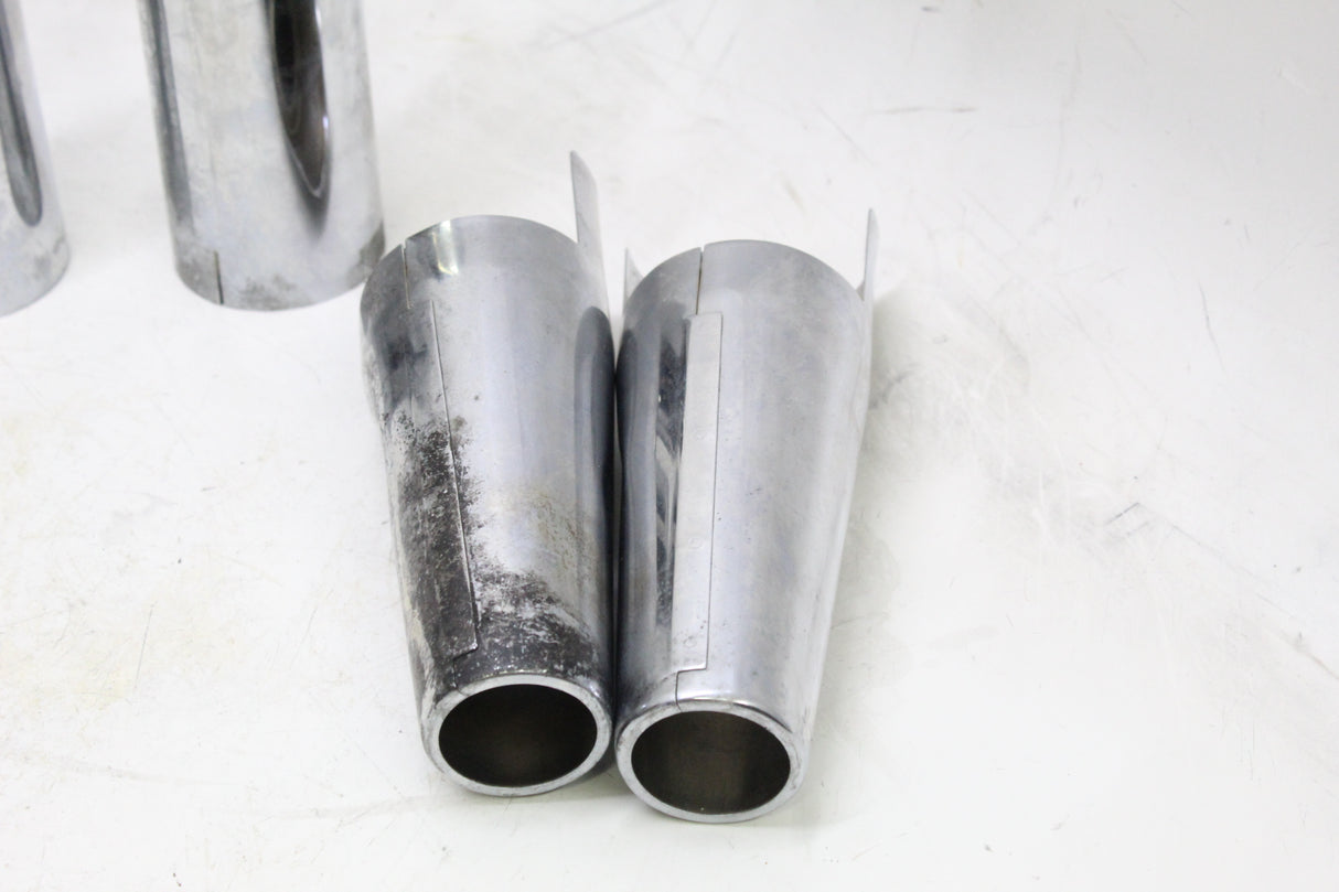 2007 YAMAHA XVS650 V STAR 650 OEM FRONT FORK CHROME COVER SHROUD SET