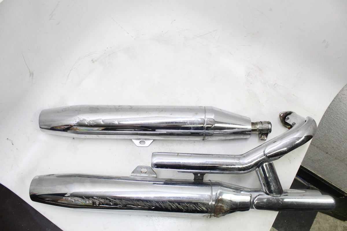 2007 YAMAHA XVS650 V STAR 650 OEM EXHAUST MUFFLER SET PAIR