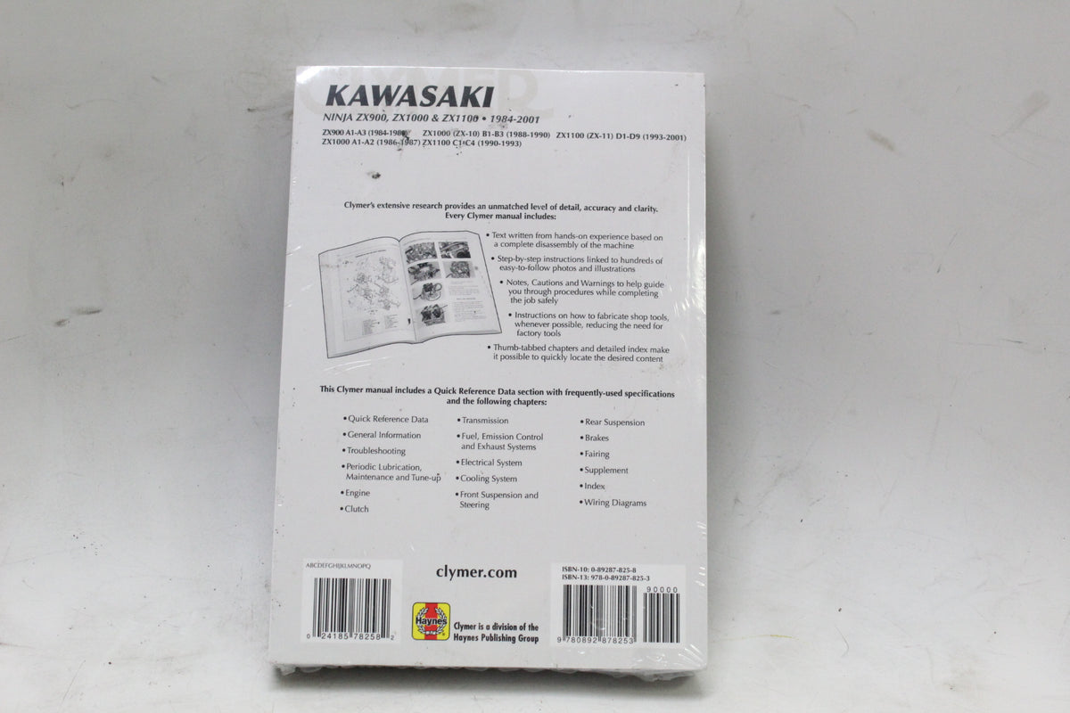 1984-2001 Kawasaki Ninja ZX900 ZX1000 ZX1100 Clymer Service Repair Manual