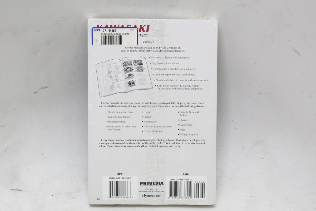 1980-1985 Kawasaki KZ750 Z750 ZX750 Clymer Service Repair Manual