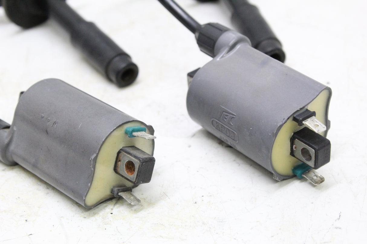 2005 KAWASAKI NINJA 250R EX250 OEM IGNITION COILS COIL SPARK PLUG CAPS