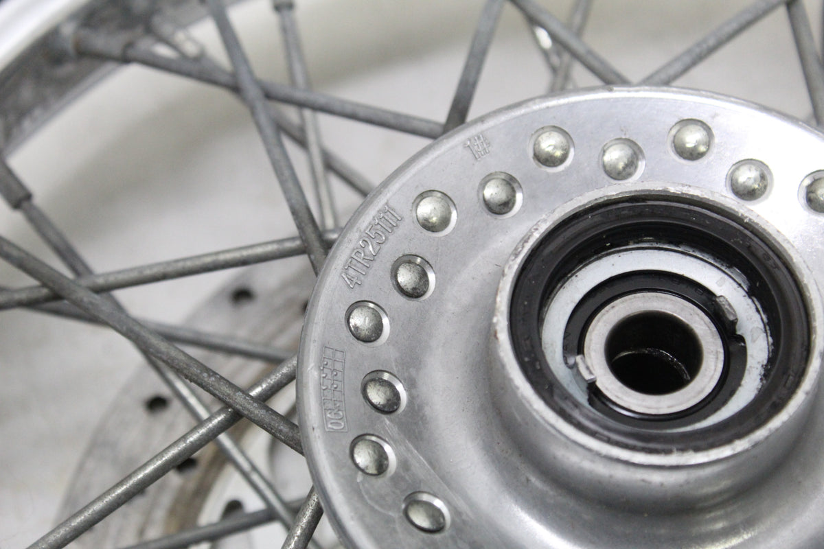 2007 YAMAHA XVS650 V STAR 650 OEM FRONT WHEEL RIM HUB SPOKES ROTOR