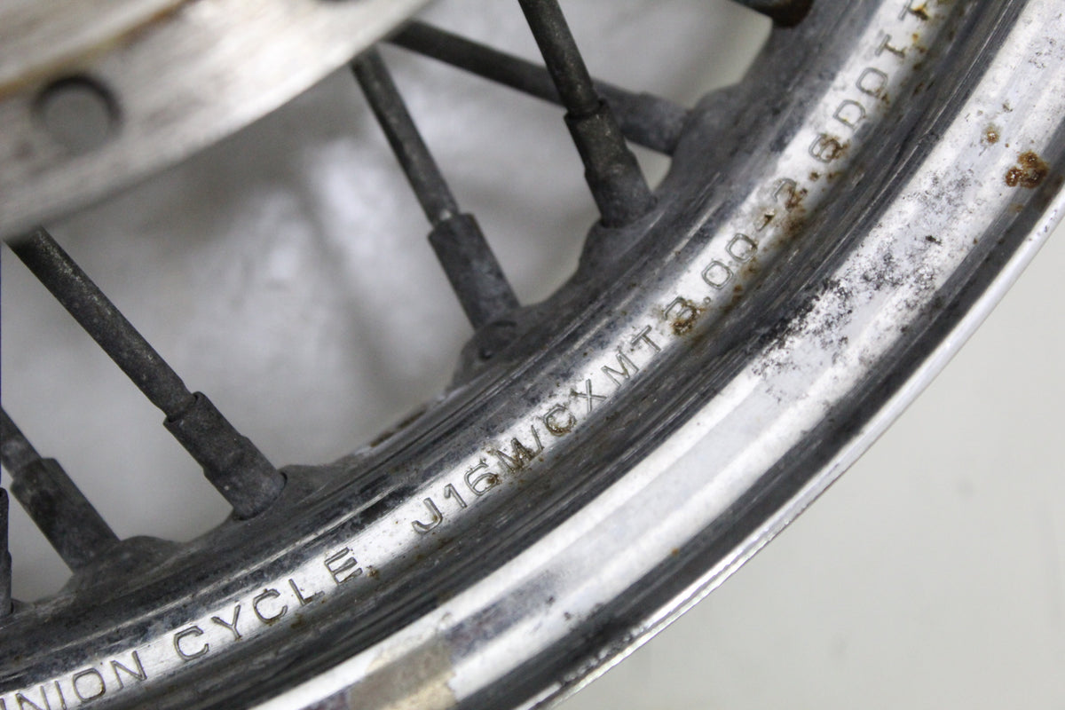 2007 YAMAHA XVS650 V STAR 650 OEM FRONT WHEEL RIM HUB SPOKES ROTOR