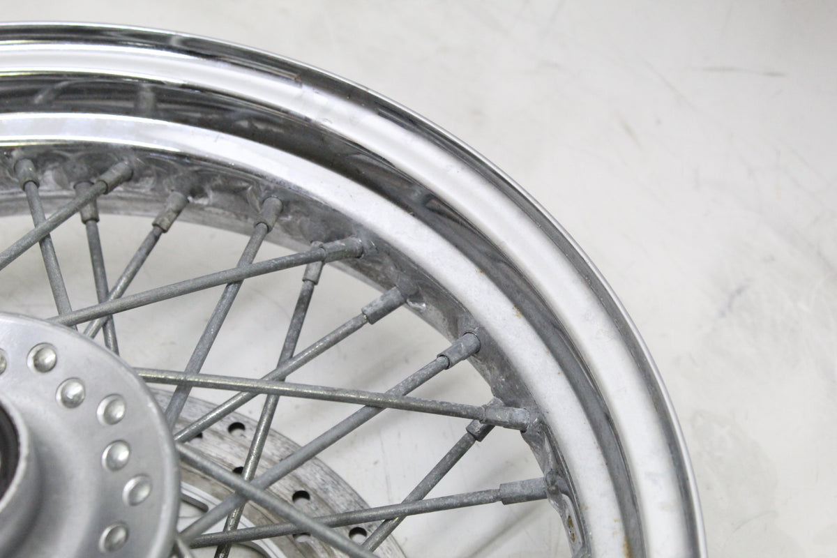 2007 YAMAHA XVS650 V STAR 650 OEM FRONT WHEEL RIM HUB SPOKES ROTOR