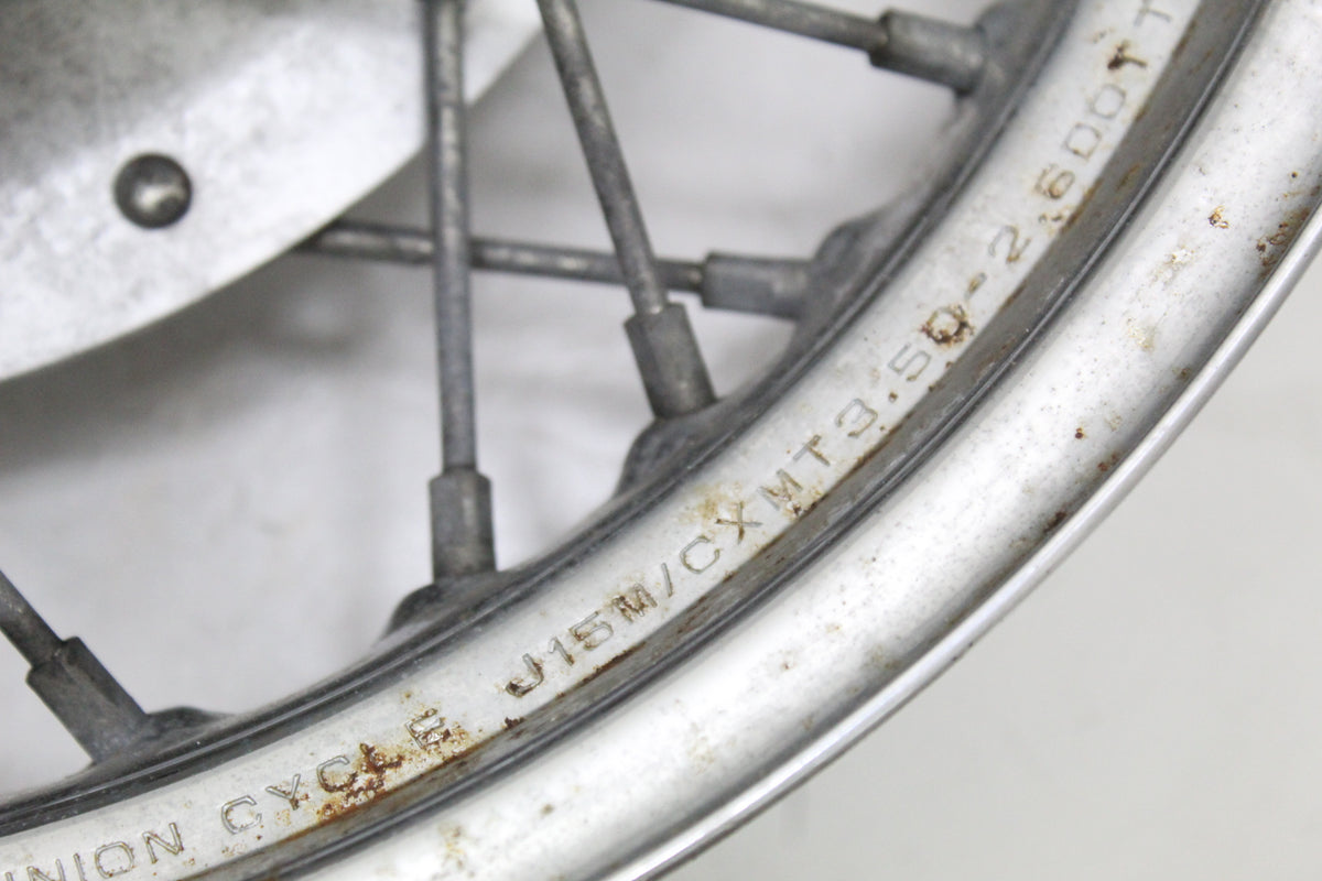 2007 YAMAHA XVS650 V STAR 650 OEM REAR WHEEL RIM HUB SPOKES 15X3.50