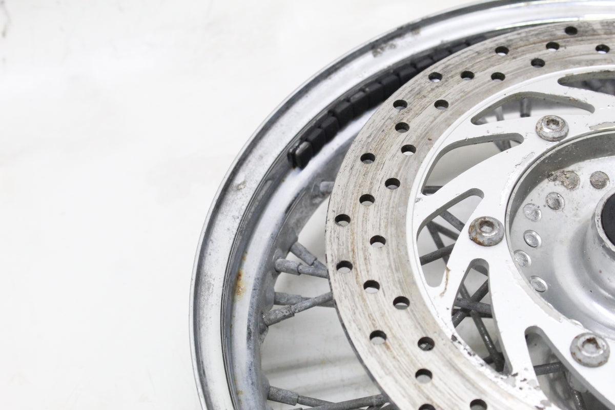 2007 YAMAHA XVS650 V STAR 650 OEM FRONT WHEEL RIM HUB SPOKES ROTOR