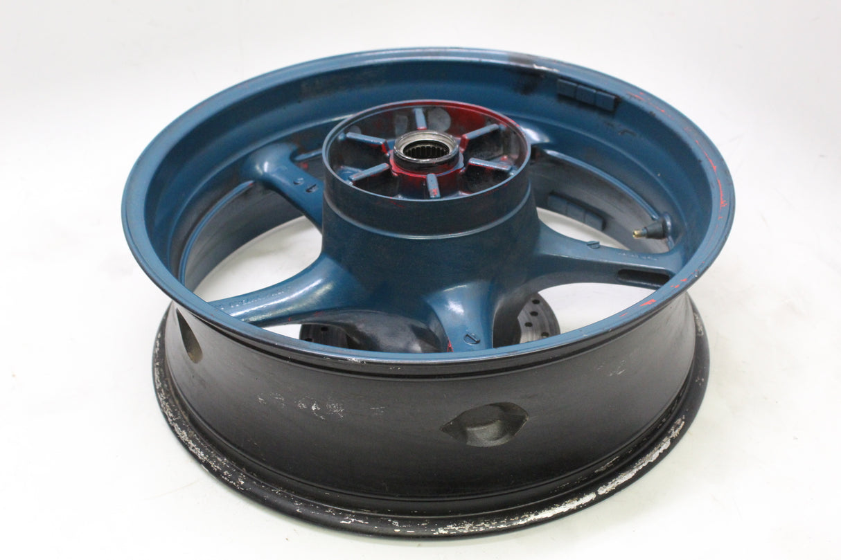 2005 YAMAHA YZF R6 OEM REAR WHEEL RIM 17X3.50 BLUE