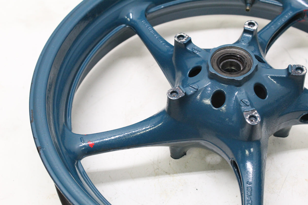 2005 YAMAHA YZF R6 OEM FRONT WHEEL RIM 17X3.50 BLUE