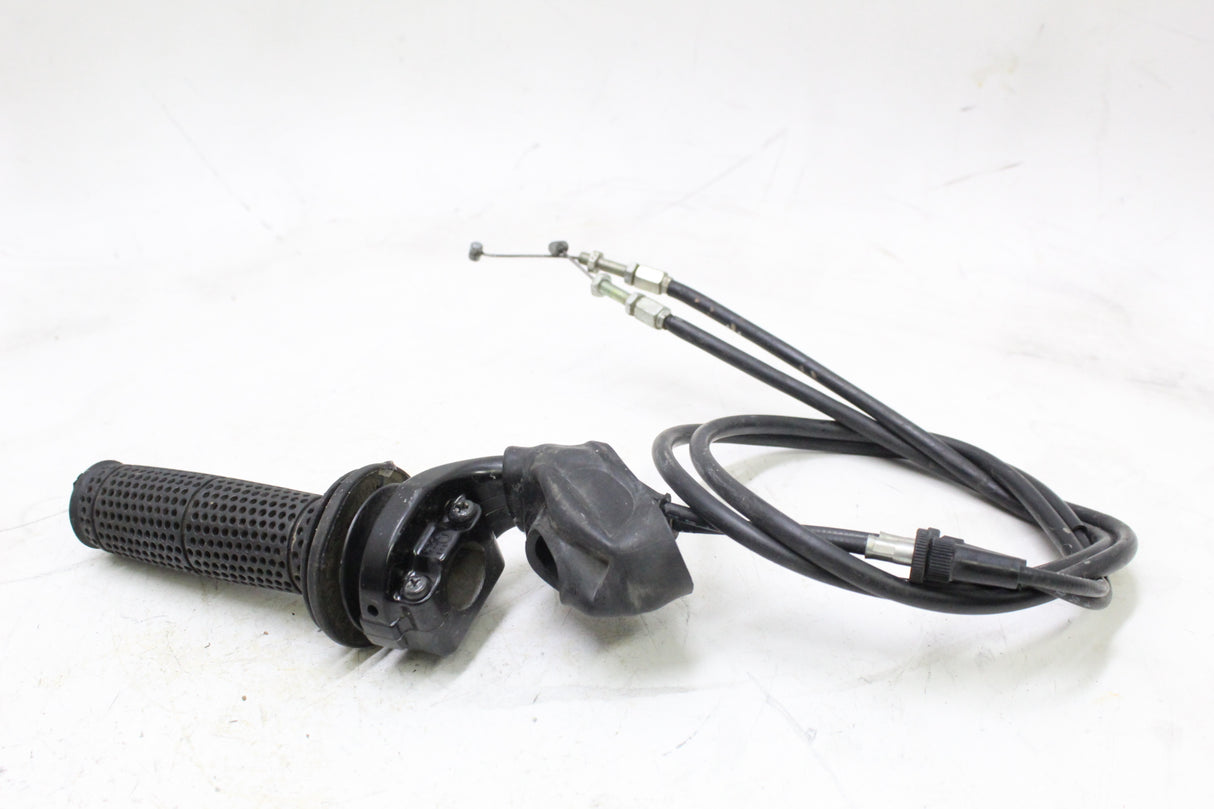 2011 KAWASAKI KLR650 OEM RIGHT THROTTLE GRIP W CABLES HOUSING