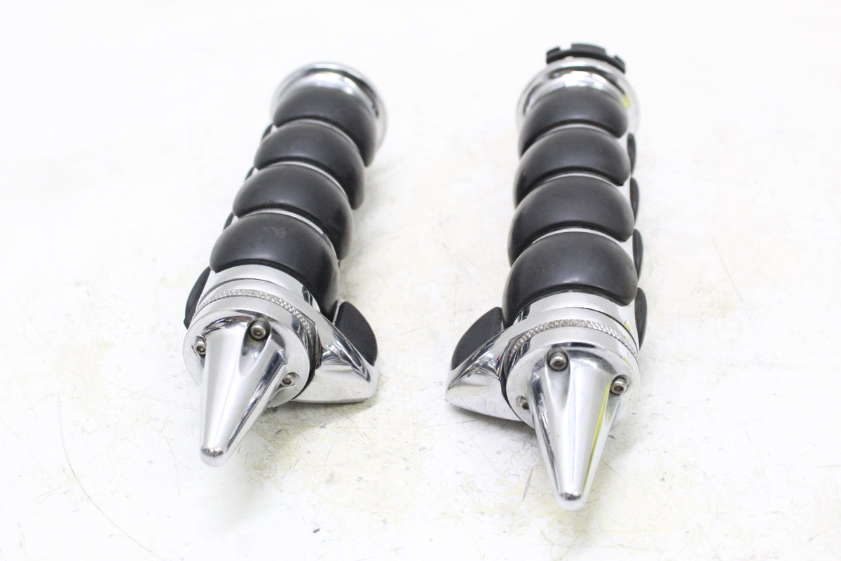 2005 KAWASAKI VULCAN 1500 VN1500 Chrome Rubber Spike Grips Pair Palm Rest