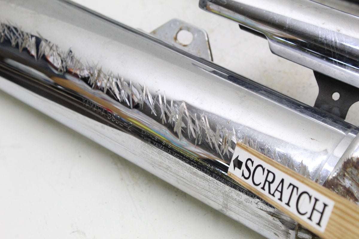 2007 YAMAHA XVS650 V STAR 650 OEM EXHAUST MUFFLER SET PAIR