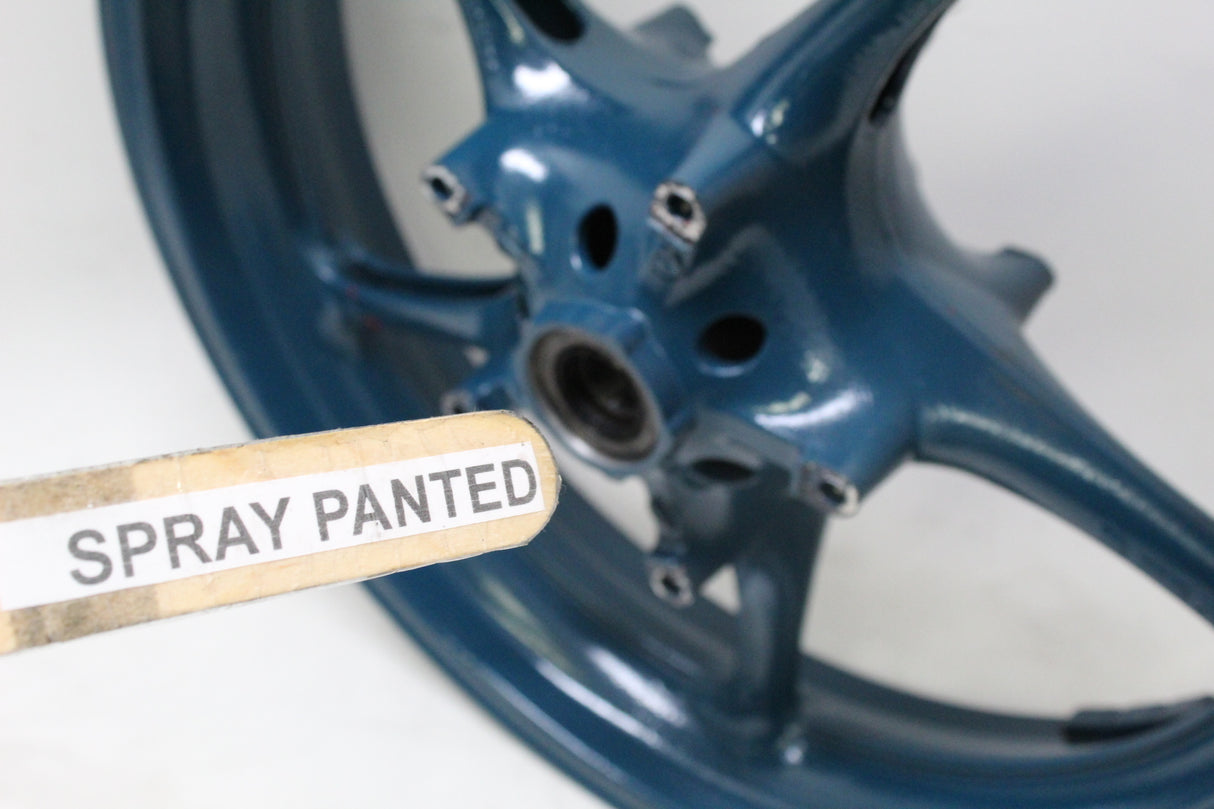 2005 YAMAHA YZF R6 OEM FRONT WHEEL RIM 17X3.50 BLUE