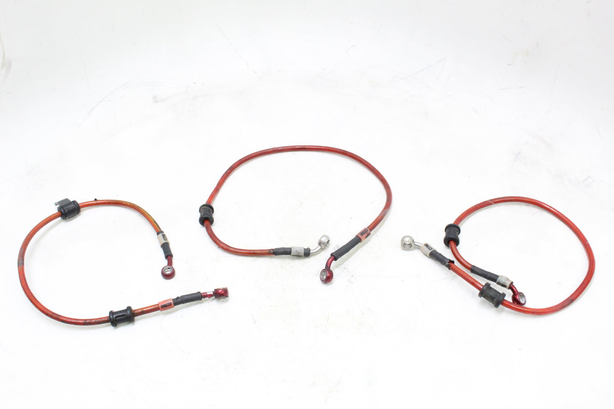 2004 SUZUKI GSXR600 CORE MOTO FRONT REAR BRAIDED BRAKE LINE HOSE SET