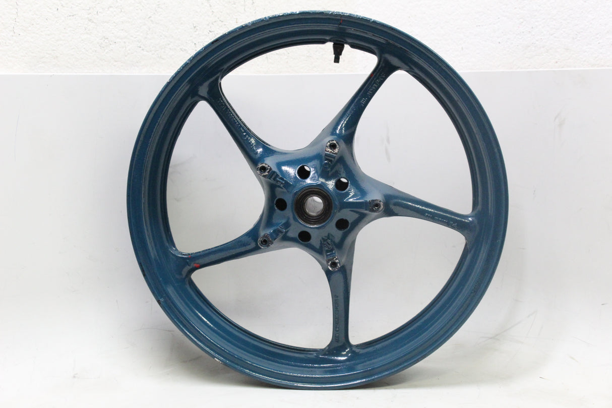 2005 YAMAHA YZF R6 OEM FRONT WHEEL RIM 17X3.50 BLUE