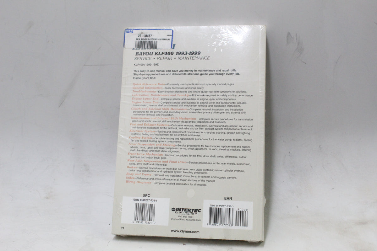 1993-1999 Kawasaki Bayou KLF400 Clymer Service Repair Manual