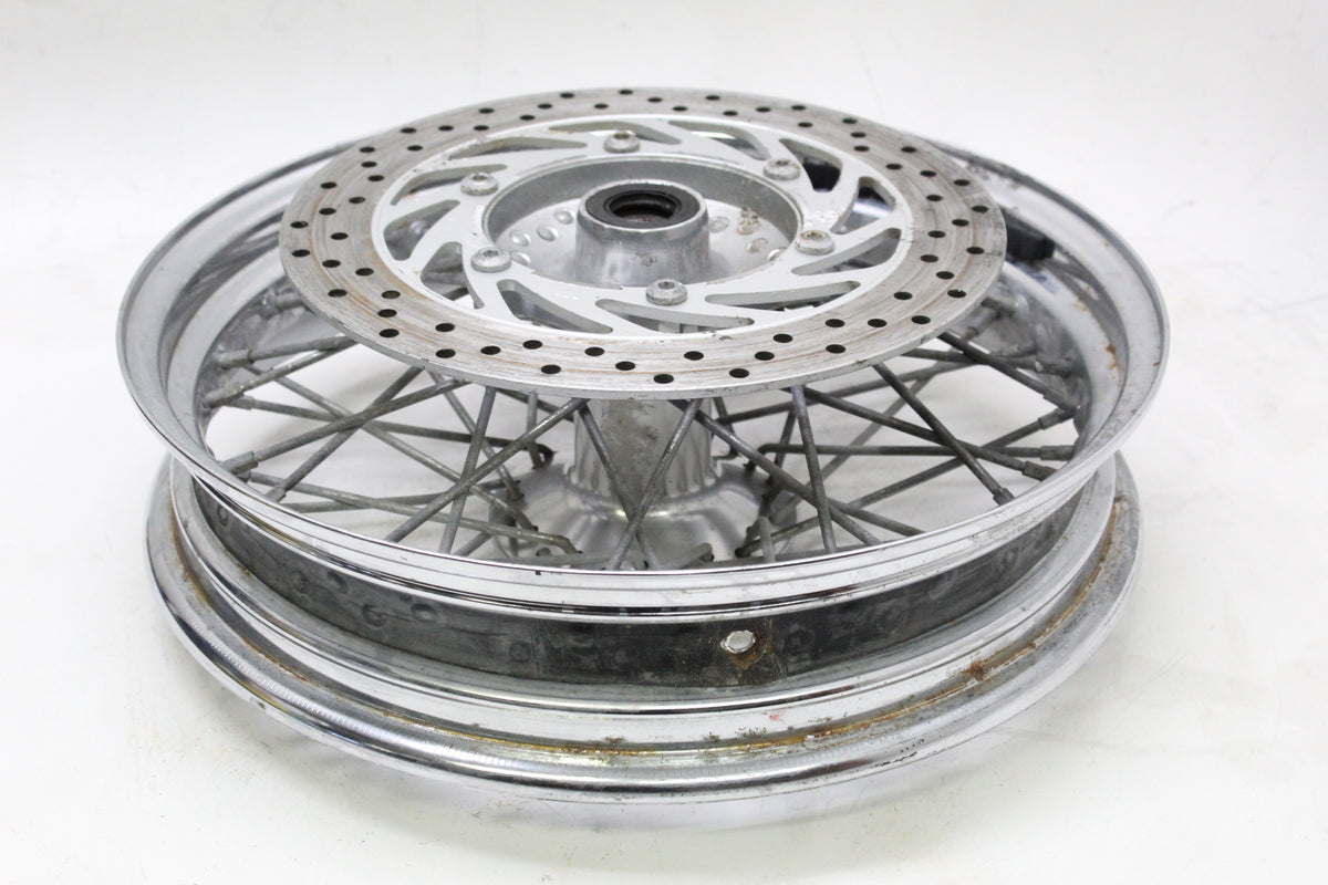 2007 YAMAHA XVS650 V STAR 650 OEM FRONT WHEEL RIM HUB SPOKES ROTOR