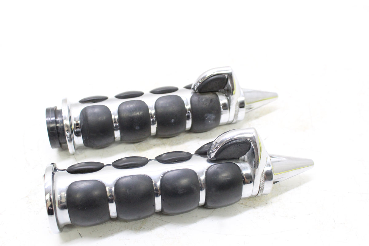 2005 KAWASAKI VULCAN 1500 VN1500 Chrome Rubber Spike Grips Pair Palm Rest