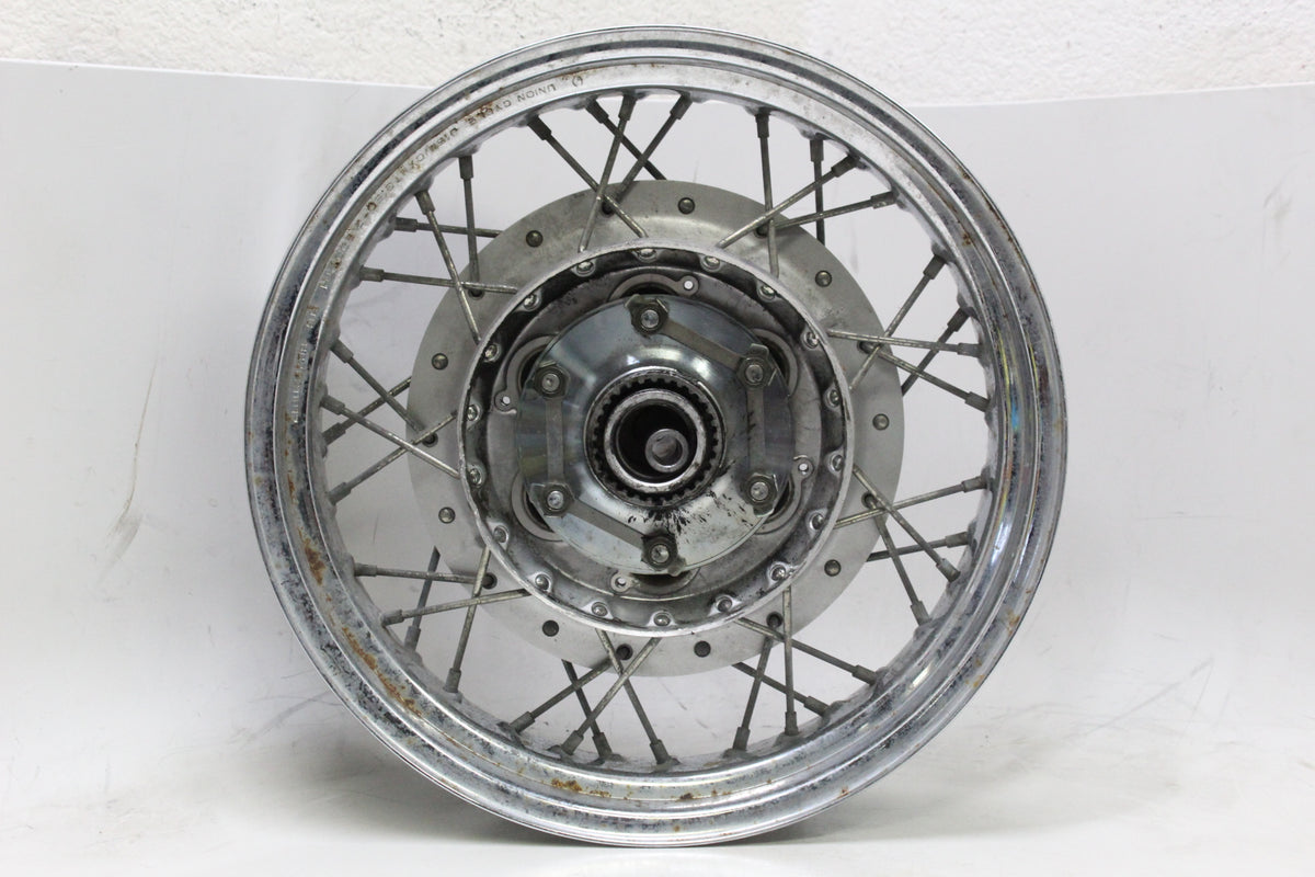 2007 YAMAHA XVS650 V STAR 650 OEM REAR WHEEL RIM HUB SPOKES 15X3.50