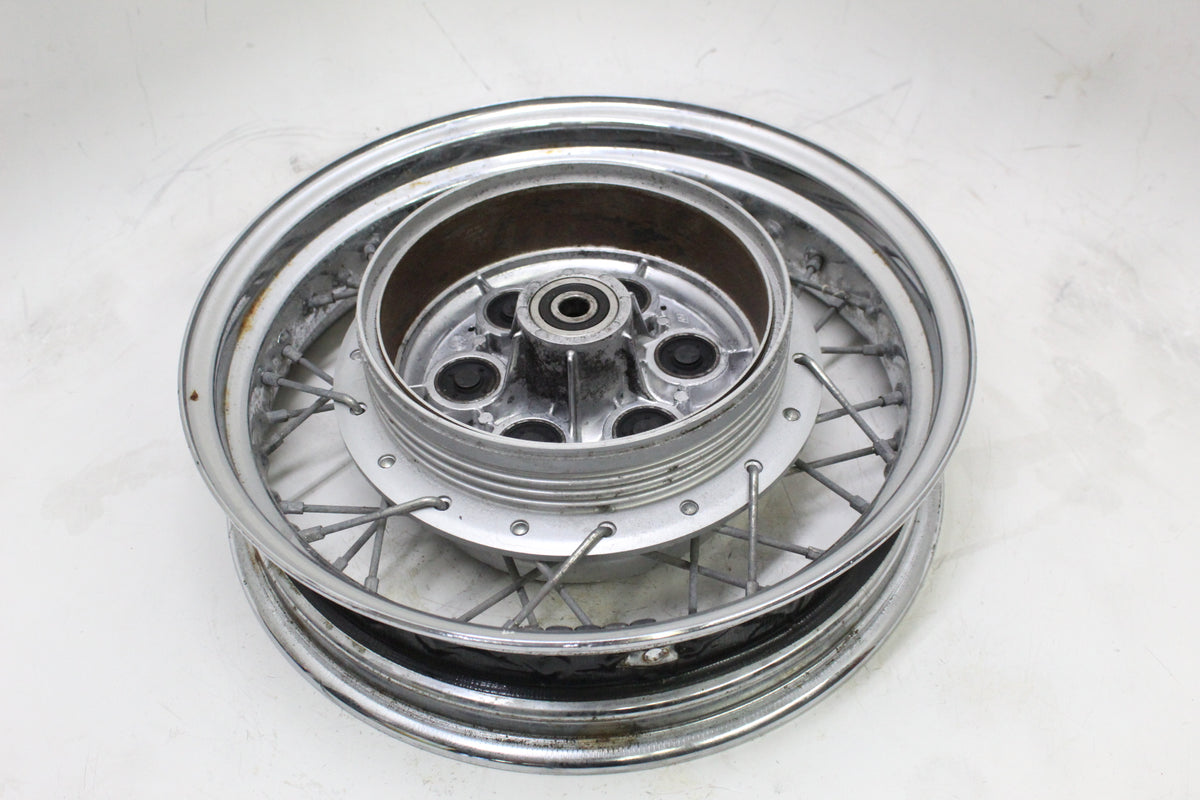 2007 YAMAHA XVS650 V STAR 650 OEM REAR WHEEL RIM HUB SPOKES 15X3.50