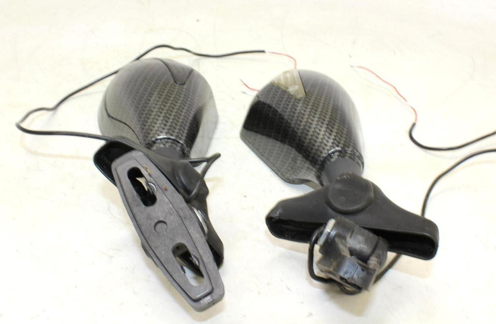 Rear View Mirror Set Pair Mirrors Carbon Fiber