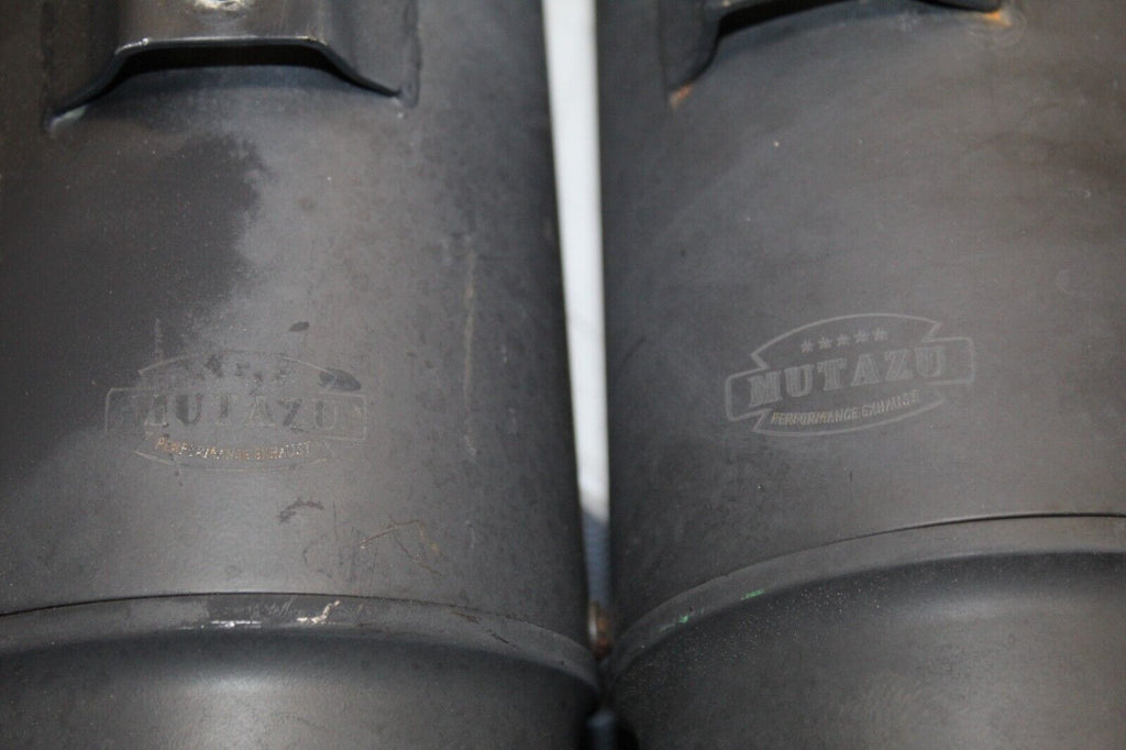 Mutazu Black Slip-On Mufflers Exhaust Harley Touring
