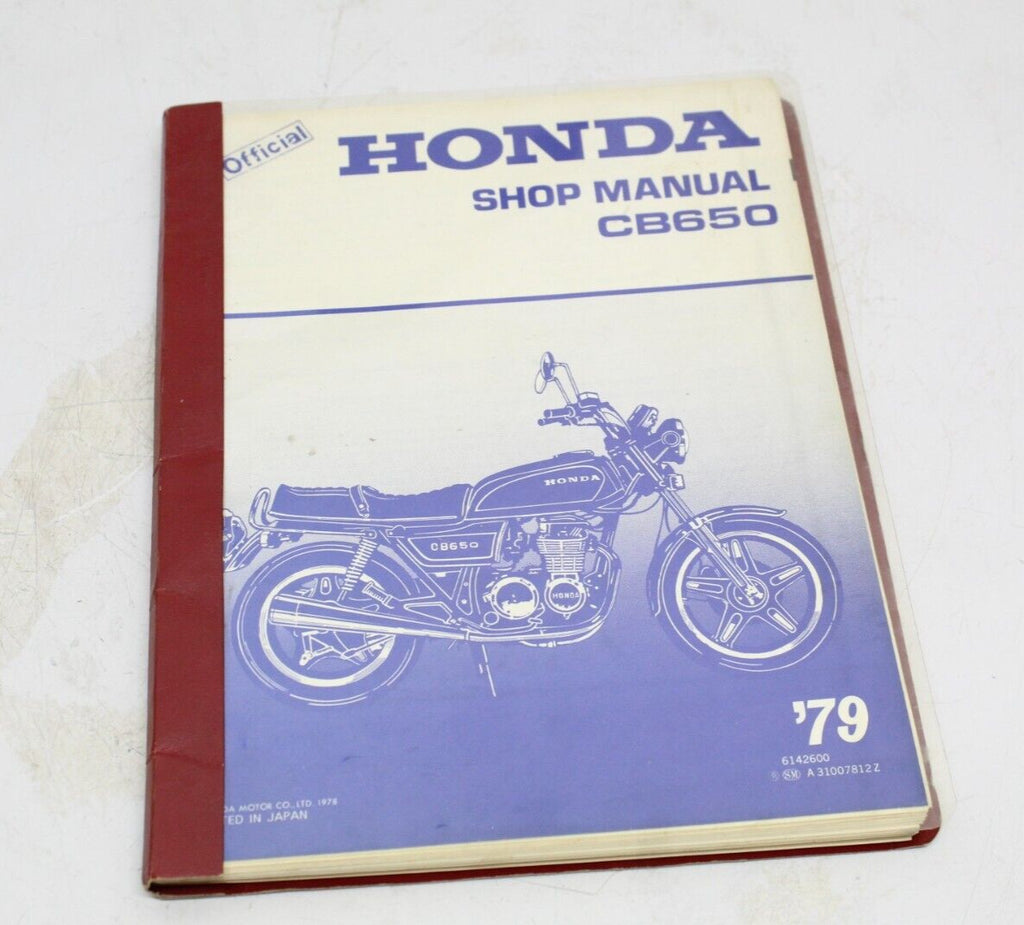 1979 '79 Honda Cb650 Motorcycle Shop Service Repair Manual Book