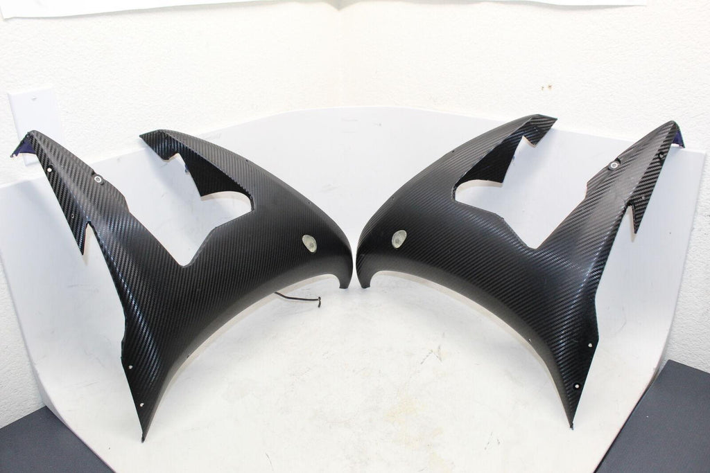 2009 Yamaha Yzf R6S Left Right Lower Mid Upper Side Fairing Cowl Set Oem Carbon