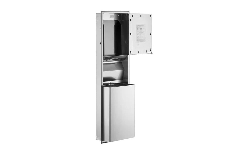 Bobrick B-3944 Classic Series Recessed Convertible Paper Towel - Stainless Steel