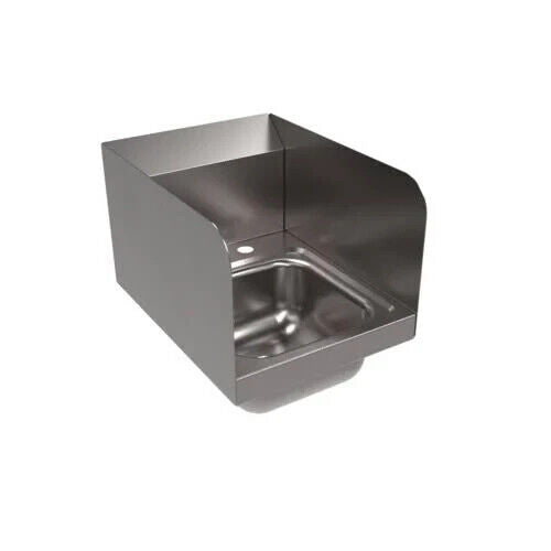 Bk Resources Bkhs-D-Ss-Ss Space Saver Hand Sink With Side Splashes Wall Mount