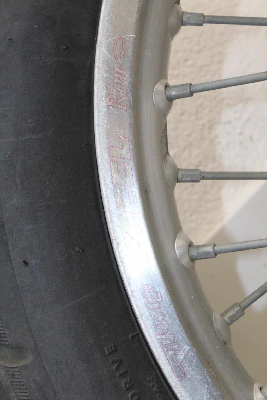 1996 Husaberg Fe350 Te350 Rear Back Wheel Rim Tire W/ Sprocket Oem