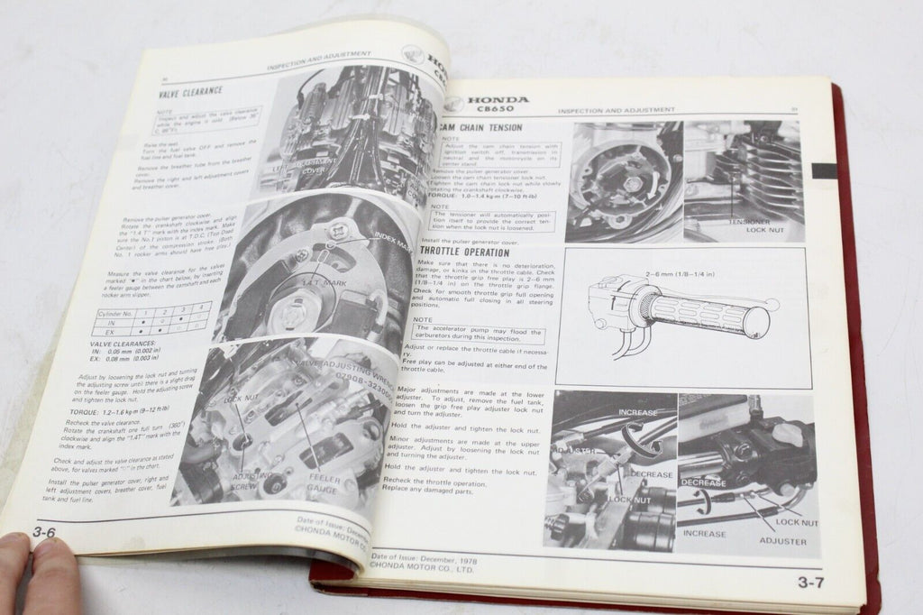 1979 '79 Honda Cb650 Motorcycle Shop Service Repair Manual Book