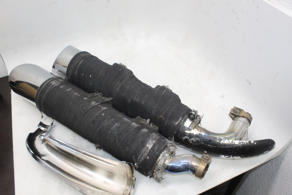 2008-15 Triumph Rocket Iii Roadster Muffler Exhaust Silencer Pipe Set Pair