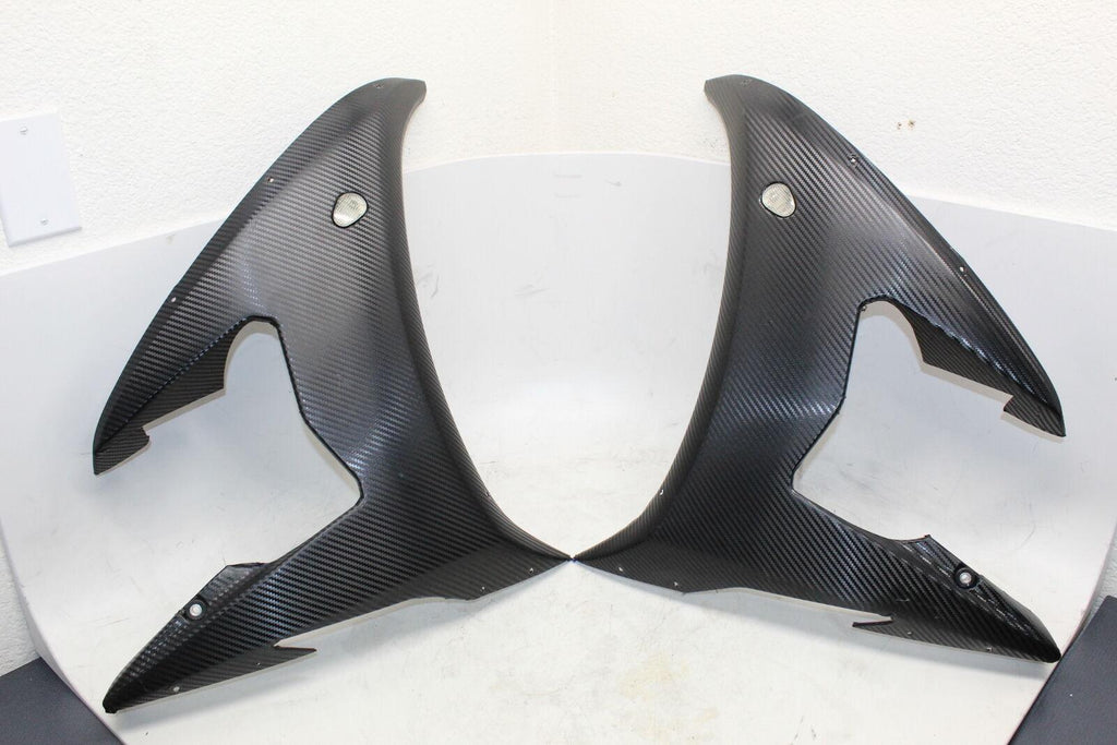 2009 Yamaha Yzf R6S Left Right Lower Mid Upper Side Fairing Cowl Set Oem Carbon