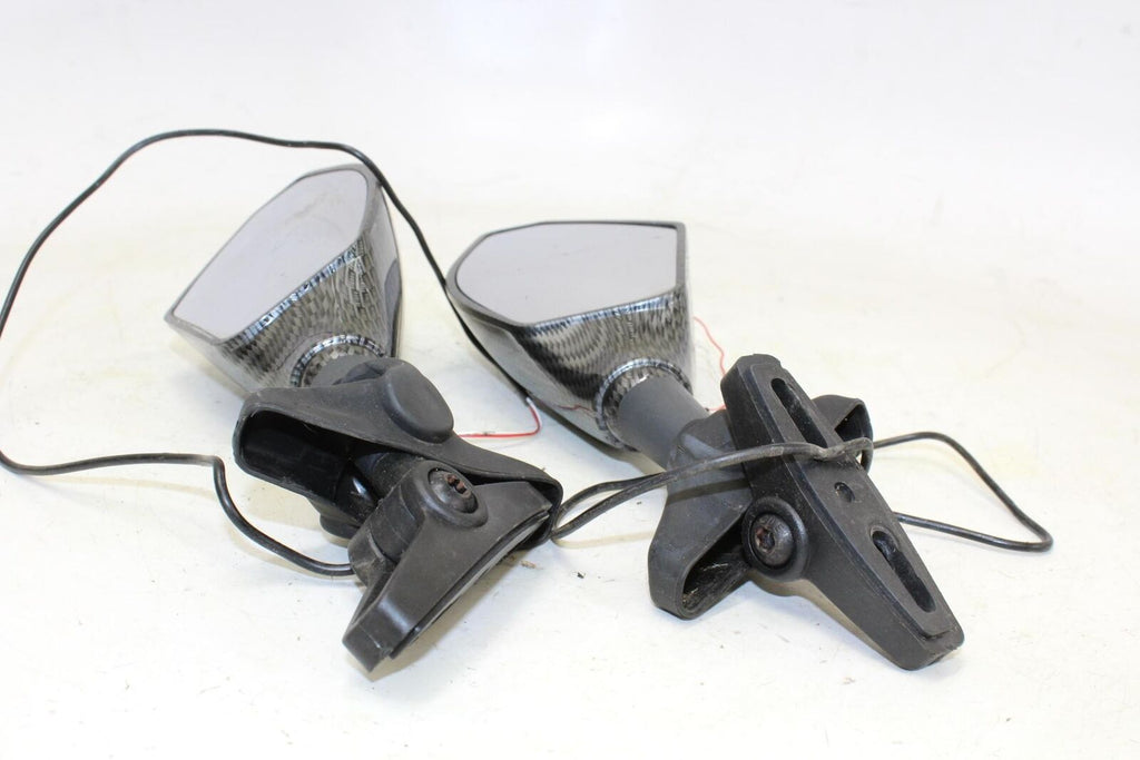 Rear View Mirror Set Pair Mirrors Carbon Fiber