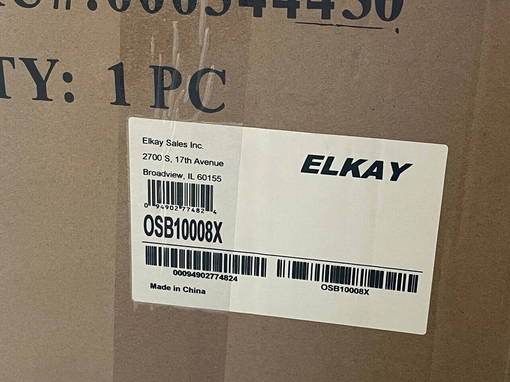 Elkay Osb10008X Stainless Steel Side-Faucet Hole Work Sink