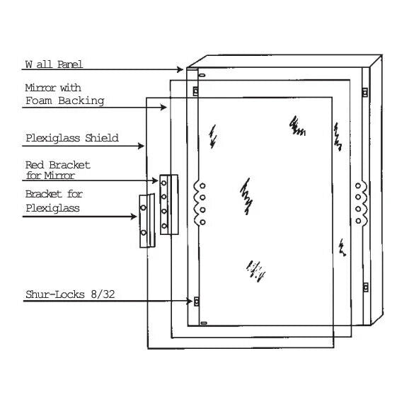 Sentry Vandal Resistant (24 X 36) Commercial Restroom Mirror - 24" X 36"