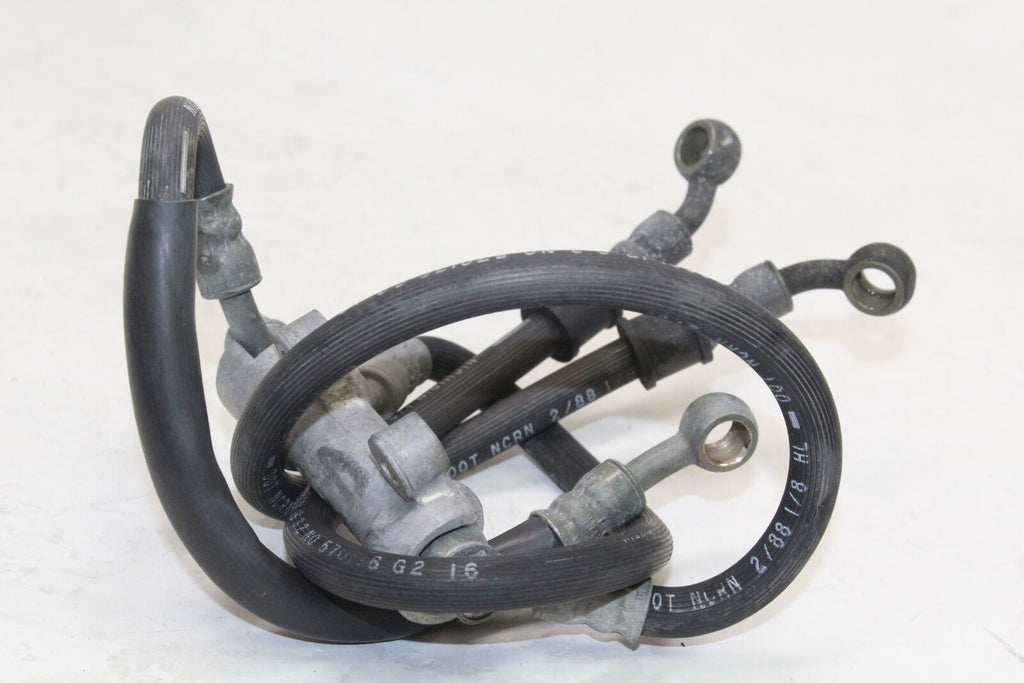 1987-90 Honda Cbr600F Front Brake Caliper Hoses Lines Oem