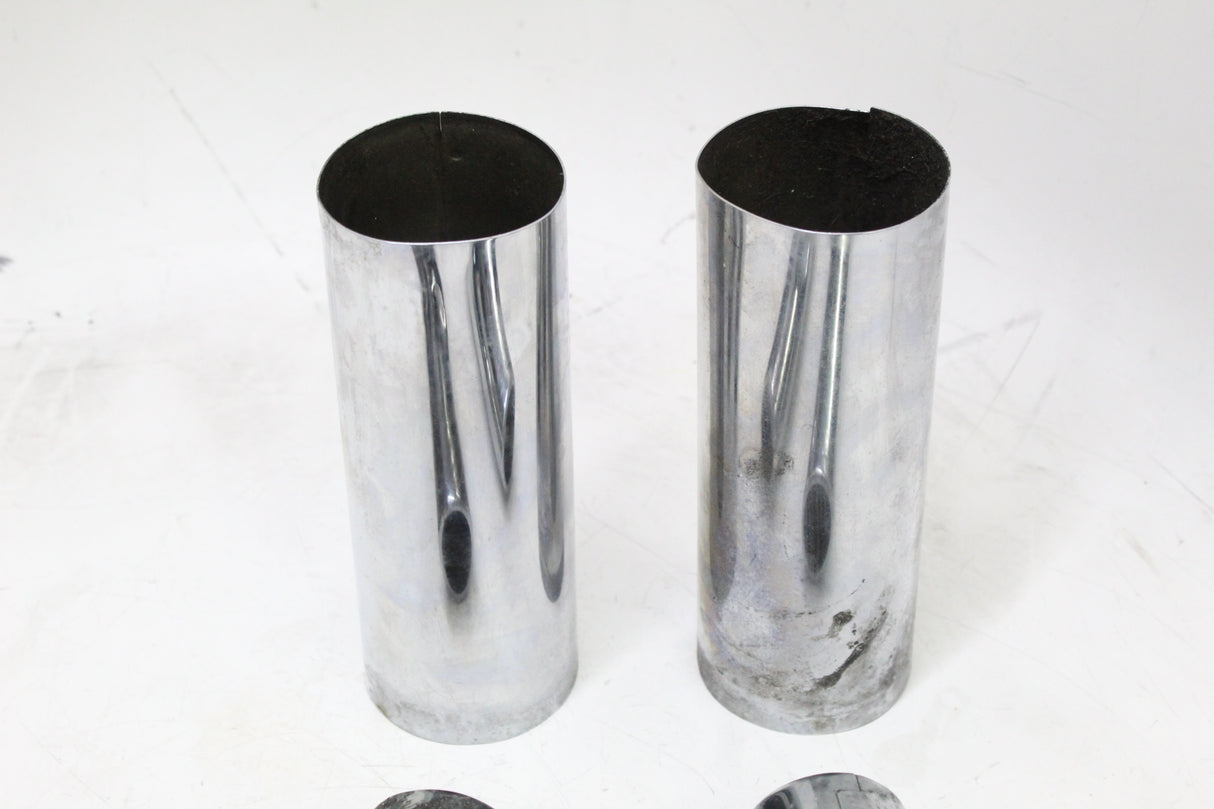 2007 YAMAHA XVS650 V STAR 650 OEM FRONT FORK CHROME COVER SHROUD SET