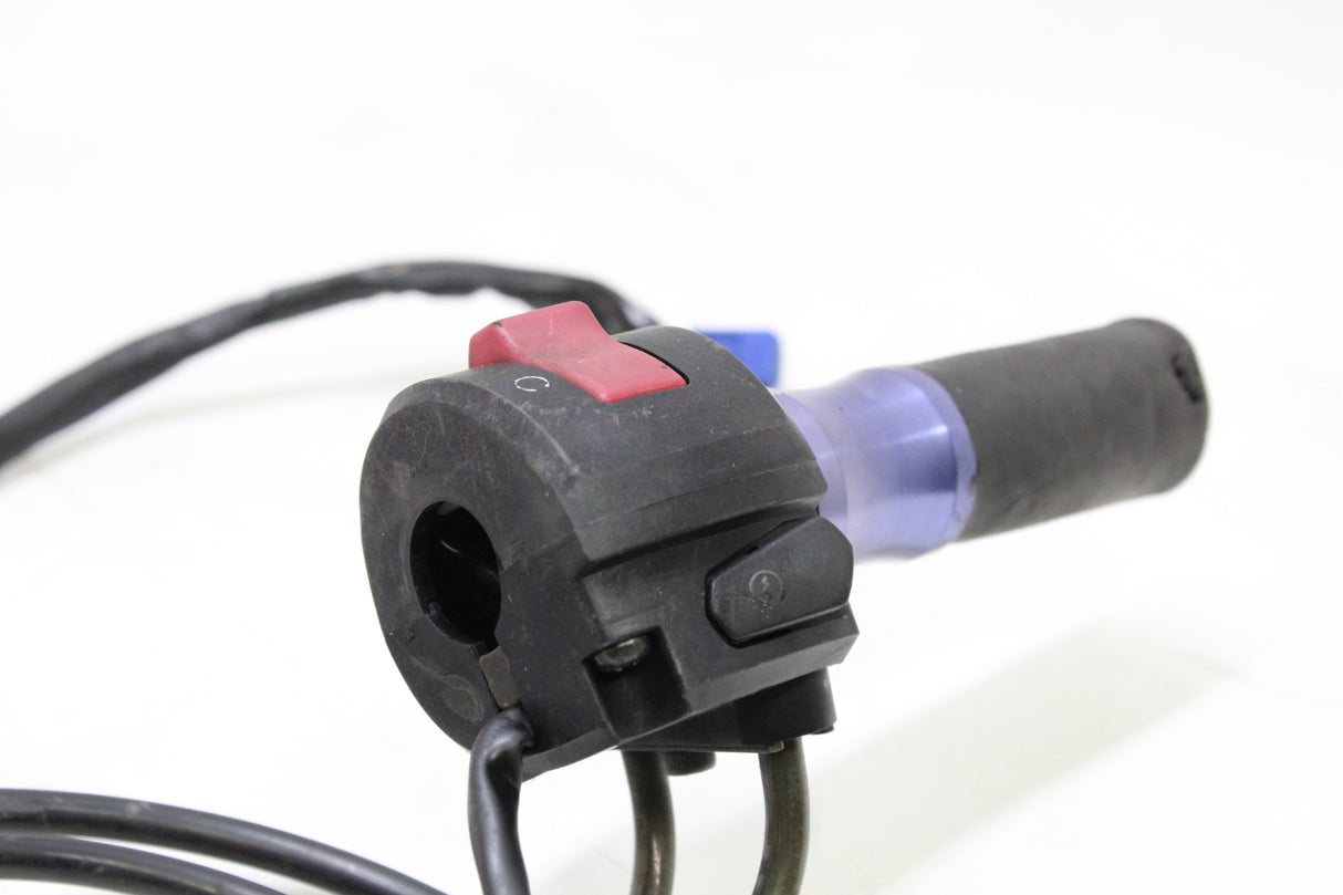 2007 Yamaha YZF R6S OEM RIGHT CLIP ON HANDLE KILL OFF SWITCH W THROTTLE CABLE