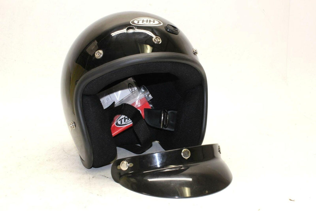 Thh New Motorcycle Head Helmet Black Xl - Gold River Motorsports