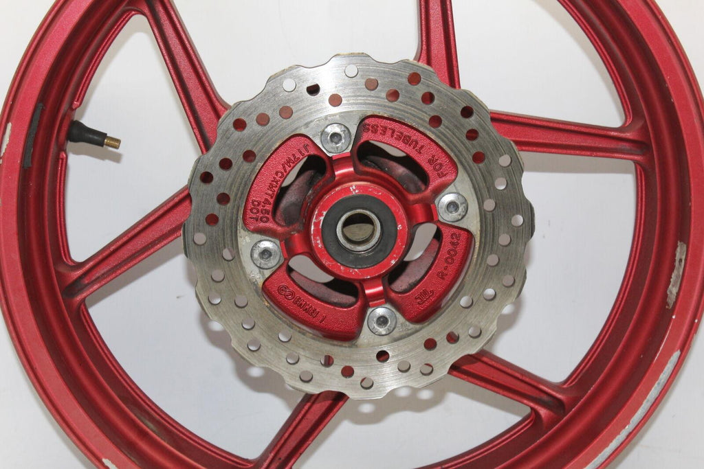 2006-2008 Kawasaki Ninja 650r Rear Wheel Back Rim W Rotor Oem (Minor Wobble)