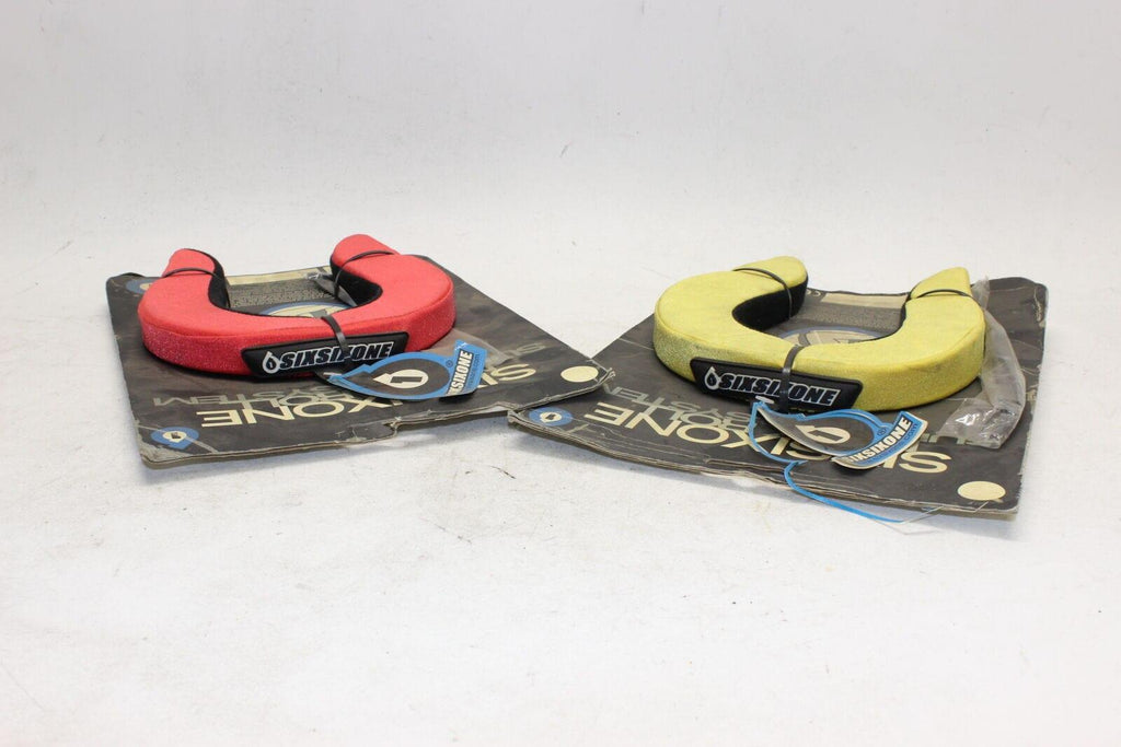 Sixsixone Neck Support System Soft Warm Red & Yellow Unisex Pair *New* - Gold River Motorsports