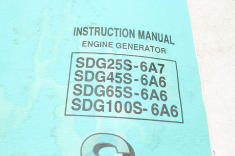 Instruction Manual Engine Generator - Gold River Motorsports